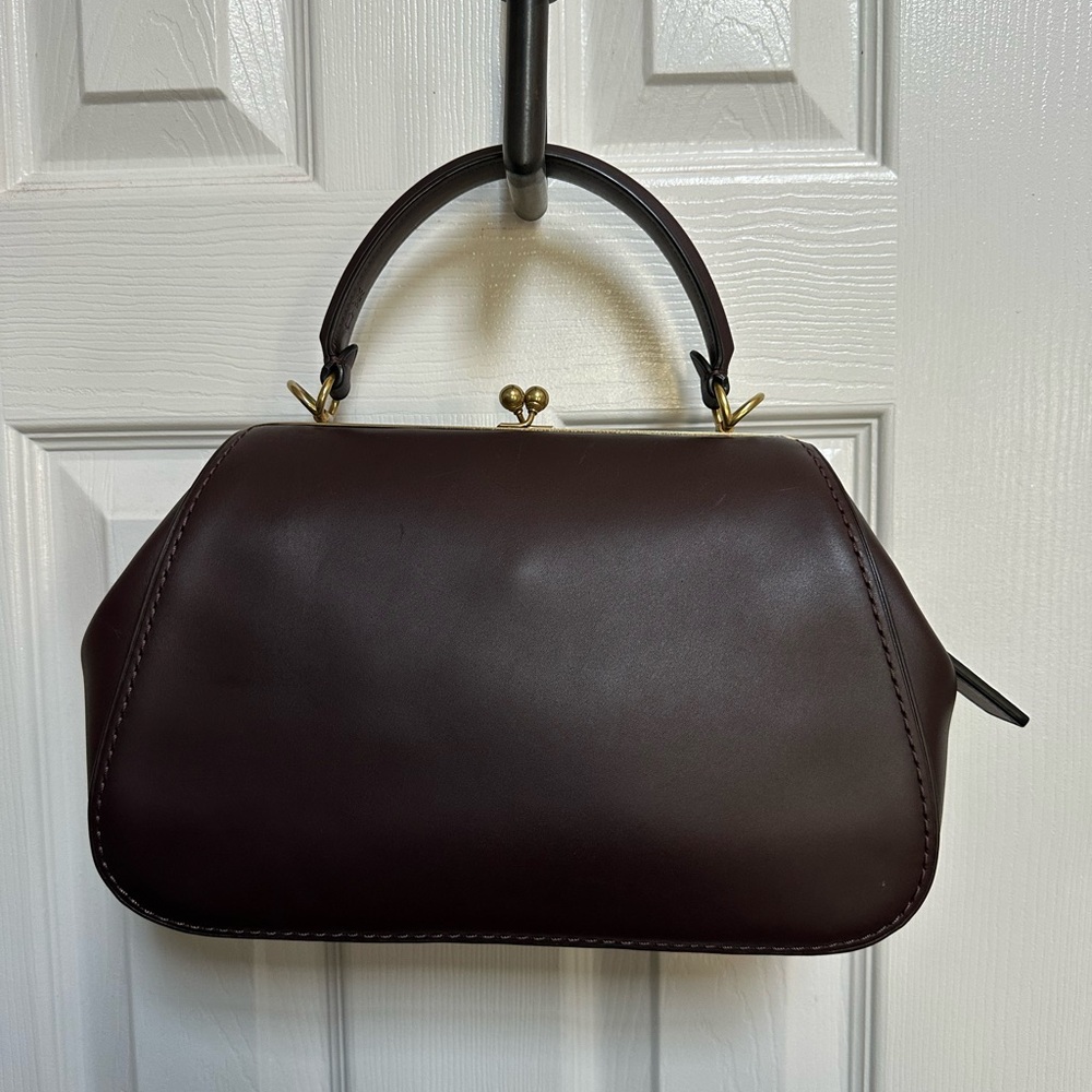Coach 1941 Kisslock frame bag in oxblood